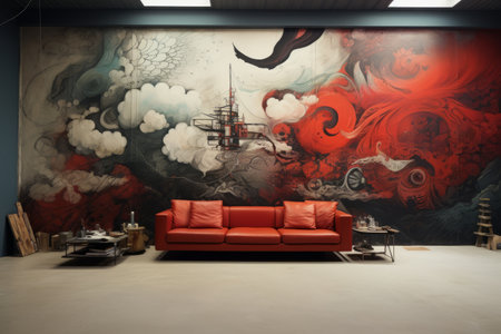 Magnificent Wall Masterpiece: Capturing the Grandeur of a Large 3:2 Paintingの素材