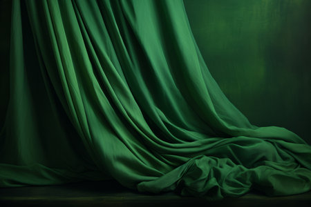 Vibrant Image: Captivating Composition of a Green Cloth in AR 3:2の素材
