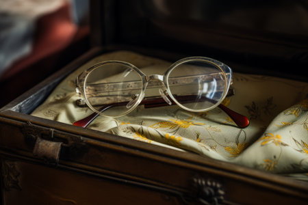 Stylish Metal Case and Glasses Display in Bedroom: AR 3:2の素材