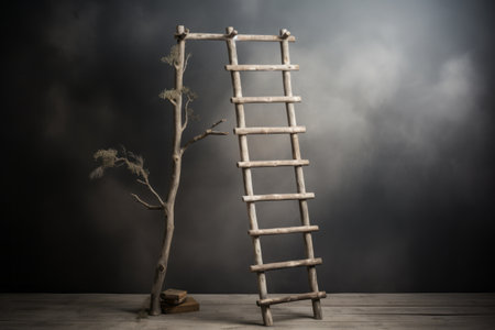 Ascending to Serenity: The Gray Wooden Ladder Adventureの素材