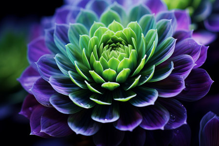 Captivating Colors in Macro: Exploring Green and Purple Flowers - AR 3:2 Close Up Photographyの素材
