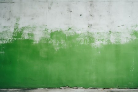 Cool and Contemporary: Exploring the Green and White Concrete Wall - ar 3:2の素材
