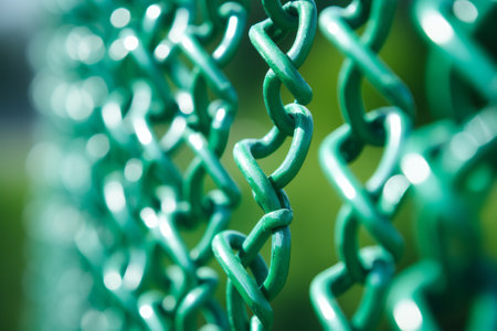 The Revolutionary Green Cyclone Chain Fence: A Perfect 3:2 Solutionの素材