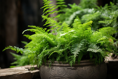 Lush Beauty: Exploring the Green Foxtail Ferns Plant - AR 3:2の素材