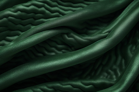 Exploring the Intricate World of Green Textile Through Close-Up Photography -- AR 3:2の素材