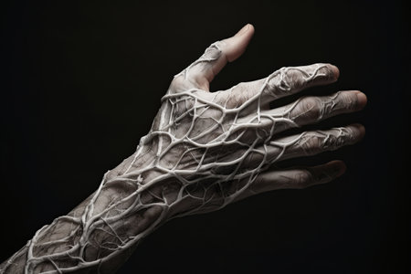 Mysterious Veins: The Enigmatic Hand Unveiled -- AR 3:2の素材