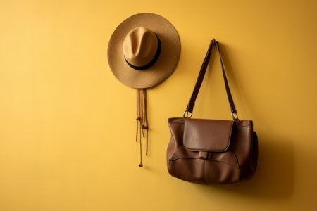 Fashionable Storage: Hat and Handbag on Stylish Hooks - AR 3:2の素材