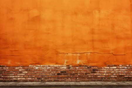 Capturing the Vibrant Essence: Orange Brick Wall in Breathtaking Landscape Photography - AR 3:2の素材