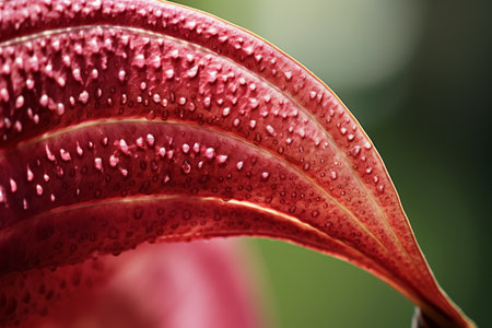 Captivating Contrast: A Close-up of a Textured Spadix Against a Beautifully Blurred Petal in Naturalの素材