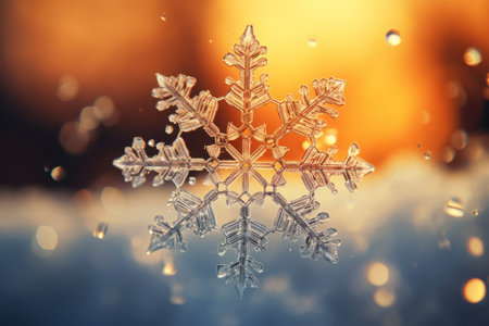 Frozen Art: Captivating Macro Photography of Snowflakes in Stunning 3:2 Aspect Ratioの素材