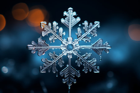 Frozen Beauty: Capturing the Intricate Details of Snowflakes through Macro Photographyの素材