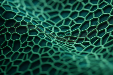 Vibrant Macro Shot: Exquisite Green Textile Texture Revealed --ar 3:2の素材