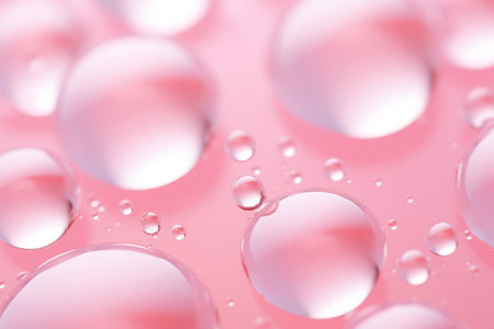 Pink Perfection: Captivating Macro Shot of Bubblesの素材