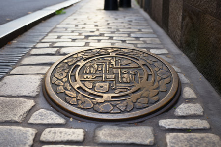 Exploring the Picture-Perfect Manhole on Stone Masonry: A Captivating Perspective at 3:2の素材
