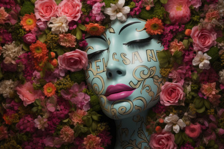 Blooming Chaos: Unveiling the Miss Behavin Sign On Flowersの素材