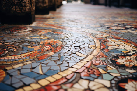 Exquisite Patterns Unveiled: Exploring the Aesthetics of 3:2 Mosaic Tiles on the Groundの素材