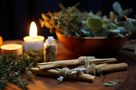 Sage and Palo Santo in Harmony: Captivating 3:2 Photoの素材