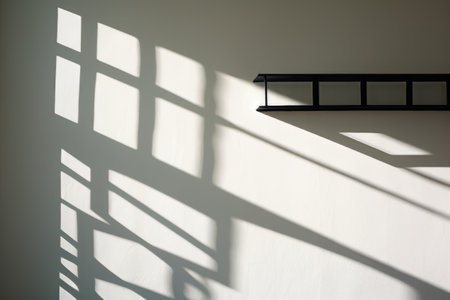 Intriguing Tales Cast Shadows on a White Wall --AR 3:2の素材