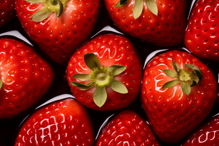 Vibrant 3:2 Close Up of Sliced Strawberries: A Juicy Delightの素材