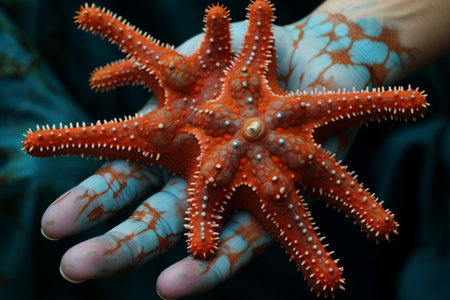 Delicate Arm Papulas: The Enchanting Beauty of Starfishの素材