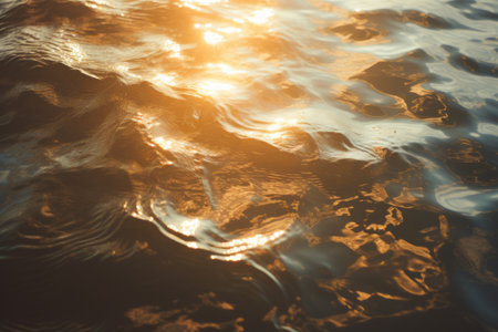 Capturing the Serene Beauty: Sunlit Reflections on the Water - AR 3:2の素材