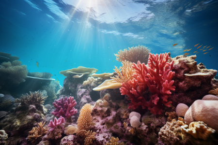 Exquisite Exploration: Immerse Yourself in the Vivid World of an Underwater Coral Reef -- AR 3:2の素材