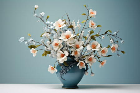 Blooming Beauty: Enhance Your Decor with our 3:2 Vase of Flowersの素材