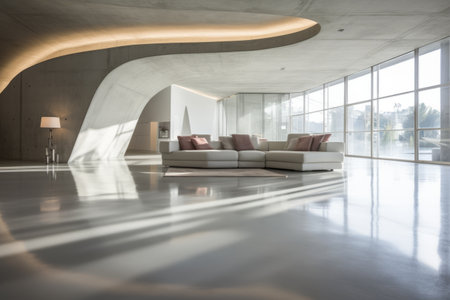 Modern Simplicity: The Chic White and Gray Concrete Floorの素材