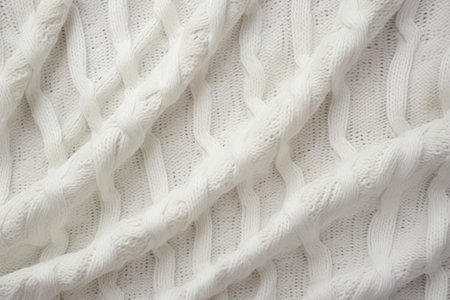 Captivating Snapshot: Ethereal Beauty of a White Knitted Textile in AR 3:2の素材