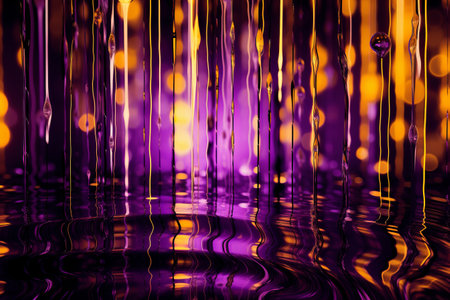 Luminous Harmony: The Captivating Fusion of Purple and Yellow Lights --AR 3:2の素材
