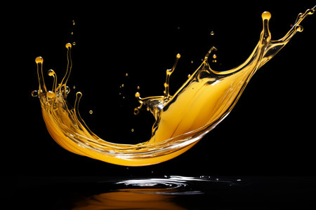Vibrant Yellow Elixir Cascading in a Mysterious Abyss --ar 3:2の素材