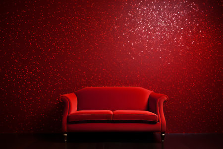 Sparkling Crimson Elegance: Red Glittered Wallpaper --ar 3:2の素材
