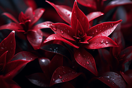 Crimson Close-ups: Captivating Macro Photography of Red Plants --ar 3:2の素材