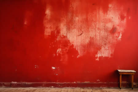 Crimson Canvas: Exploring the Beauty of a Red Painted Wall - ar 3:2の素材