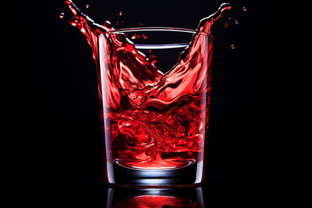 The Enigmatic Red Liquid: Discovered in a Glass of Water - AR 3:2の素材