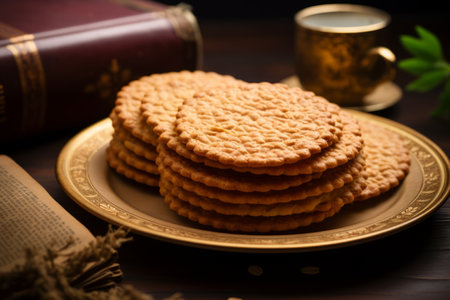 Crispy and Delicious: Rice Crisp Biscuits in Perfect 3:2 Ratioの素材
