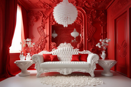 Vibrant Red and White Paint Decor: AAR 3:2 Unveils Stunning Transformationの素材