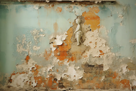 Decaying Walls: Unveiling Peeling Paint and Moldy Surfacesの素材