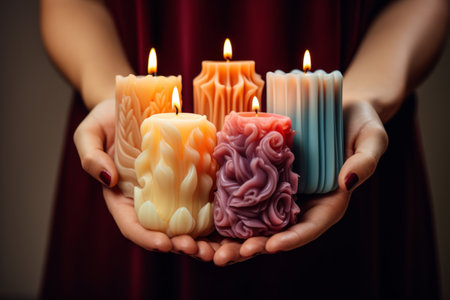 Feminine Grace: A Captivating Display of Wax Decorative Candles in Various Shapesの素材