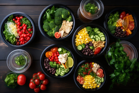 Nourishing and Refreshing: A Glimpse of Wholesome Food and Detox Drinks Delivered in Sleek Black Conの素材