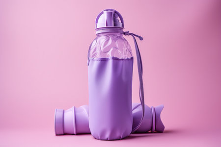 Lilac Water Bottle: Reusable, Collapsible, and Environmentally Friendly with Plastic-Free Packagingの素材