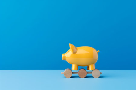 The Colorful Capers of Blue and Yellow Piggys: A Hilarious Seesaw Adventure with a Golden Twist!の素材