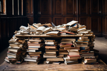 The Abandoned Stories on the Library Table: A Glimpse into the Forgotten Tales - AR 3:2の素材