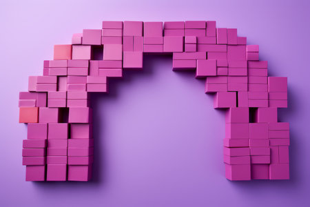 Building Connections: Colorful Blocks Symbolize Relationships and Dealsの素材