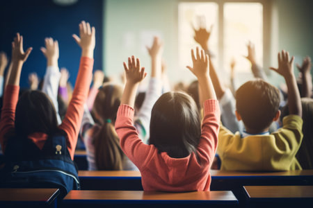 Engaging Classroom Dynamics: Children Eagerly Participate in Back To School Adventuresの素材