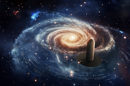 The Wonders of the Universe: Exploring Spiral Galaxies, Unveiling Physical Formulas, and the Quest fの素材