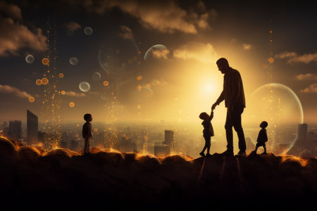 The Power of Silhouette Adults: Nurturing Efficient Growth and Progress in Childrenの素材