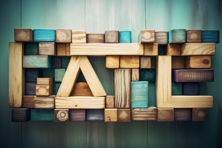 Wooden Block Art: Captivating Creativity in Cross Processed SnapshotâAR 3:2の素材