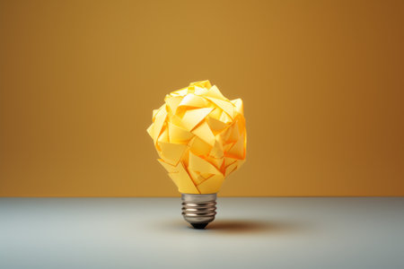 Spark Your Imagination: Unleashing Creative Thinking and Innovation with a Yellow Paper Scrap Ball aの素材
