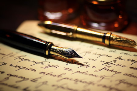 Ink-Stained Pages: A Tale of the Fountain Pen on Due Textの素材